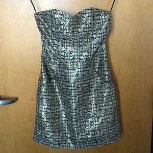 H&M “vintage” gold mini dress
